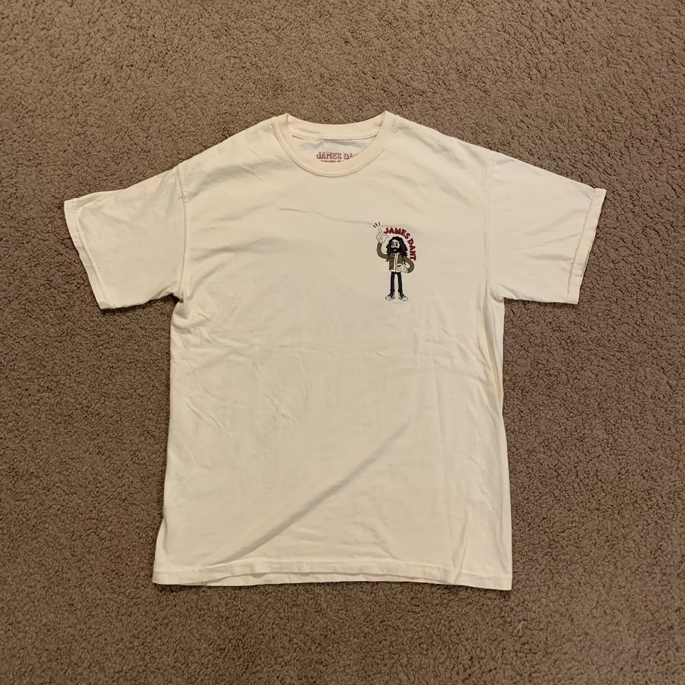 (NWT) James Dant Snappy Shop Shirt - Red (Ivory, size M)